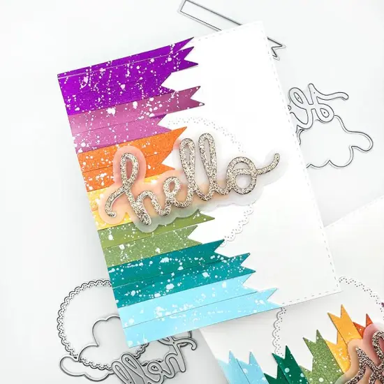 Hi, hey hello Word Dies Large Style {3}