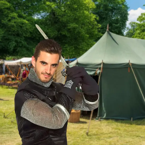 Dark Royalty Adult Costume Gloves, Black {3}