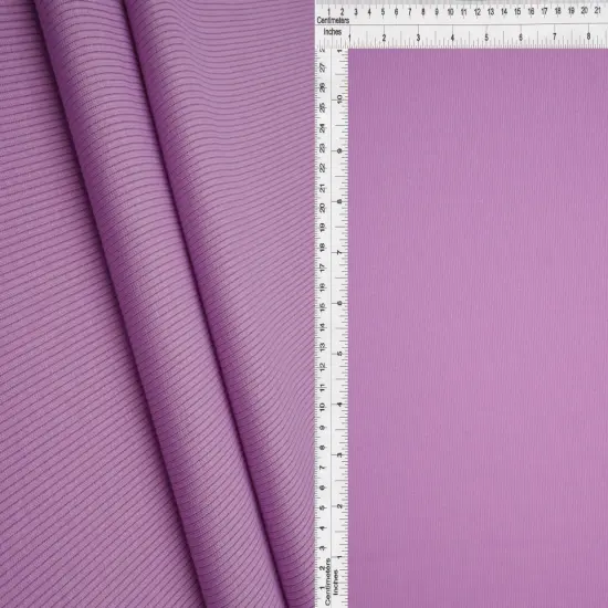 1 Yard 2x1 Solid Rib Knit Fabric, 54/56&Prime; Wide Polyester Spandex Blend NEON ORANGE {4}