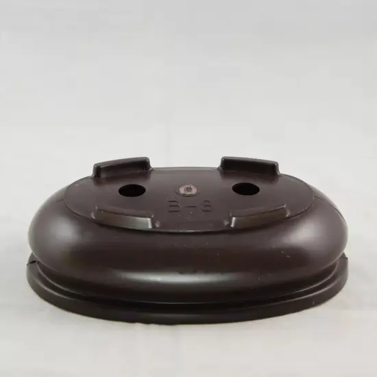 2 Oval Heavy Duty Plastic Bonsai / Succulent Pot + Mesh 7"x 4.5"x 2" Dark Brown {2}