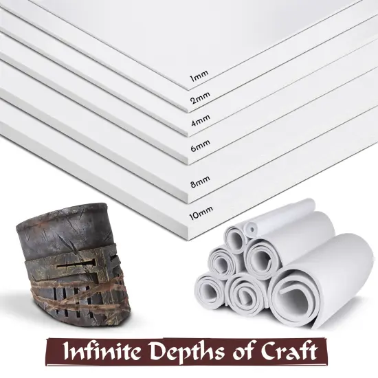 EVA Foam Cosplay | Extra Large 35" x 59" Sheet | Ultra High Density 85kg/m3 | by The Foamory White {4}