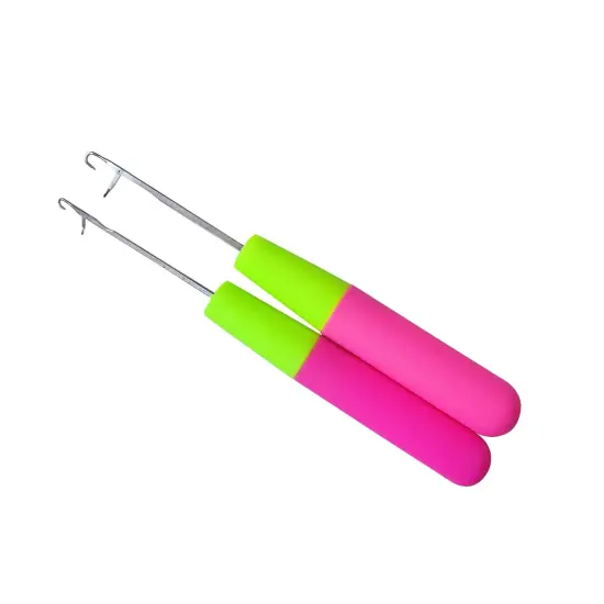 5 Pcs Different Sizes Latch Hook Set Latch Hook Crochet Needle Dreadlocks Crochet Hook Bent Latch Hook for Braid Hair and Carpet Crafts Making {4}