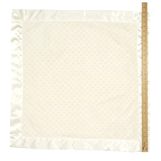 Bearington Baby Creamy White Dottie Snuggle Blanket, 28.5" x 28.5", For Ages 0-3 {2}