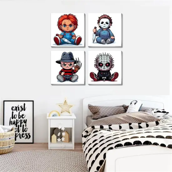 4 Pack Cartoon Horror Movies Paint by Number {5}