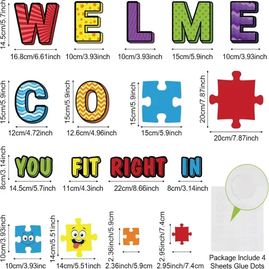 Welcome Bulletin Board Set with Puzzle Pieces for Classroom Decorations {2}