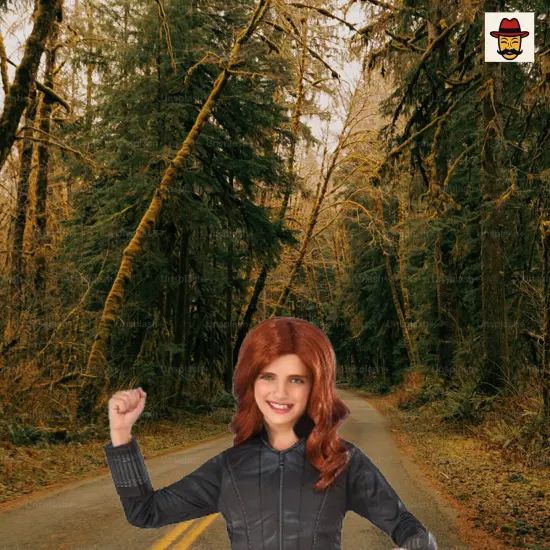 Deluxe Black Widow Child Costume Girls Avengers Superhero Outfit Zippered Jumpsuit {2}