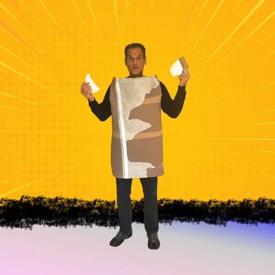 Funny Toilet Paper Roll Adult Costume Out Of Luck Tunic Outfit {3}