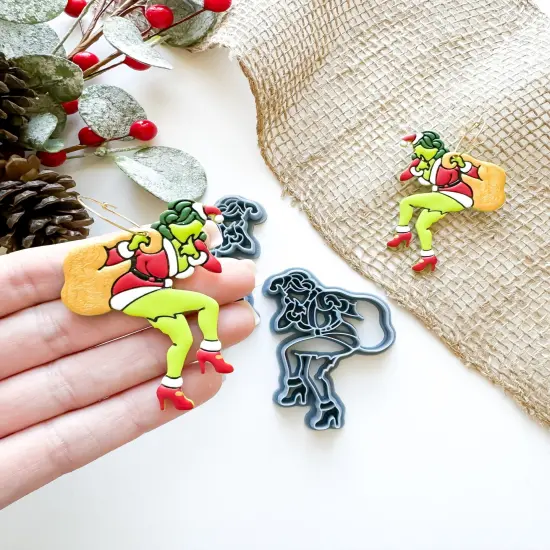 GRINCH PINUP GIRL | CHRISTMAS | CLAY CUTTER {3}