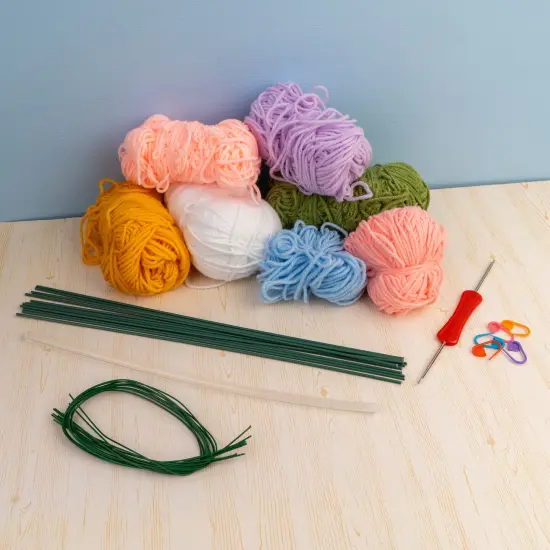 John Bead Floral Crochet DIY Kit for Beginners Bouquet Kit {4}