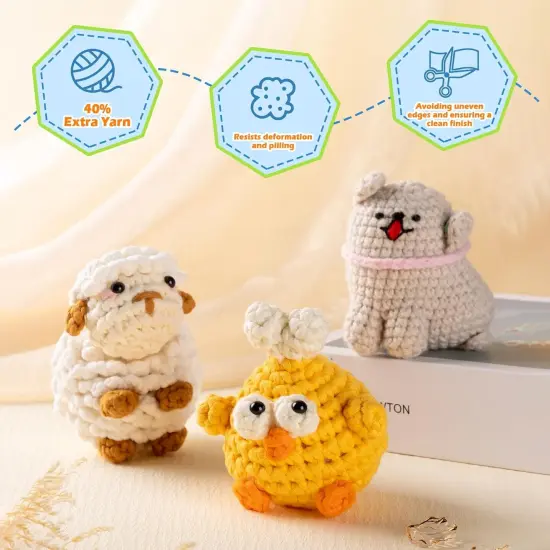 Animal Crochet Kit for Kids and Adults {5}