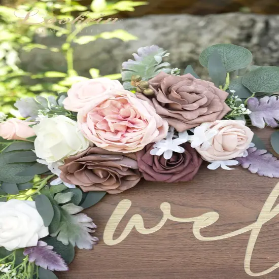 Welcome Sign Floral Decoration for Wedding {6}