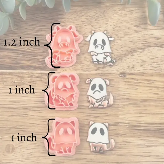 Cute Animal Ghosts Clay Cutters {3}