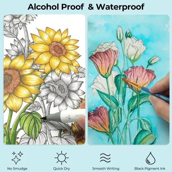 Liquid Fineliner Drawing Pens {3}