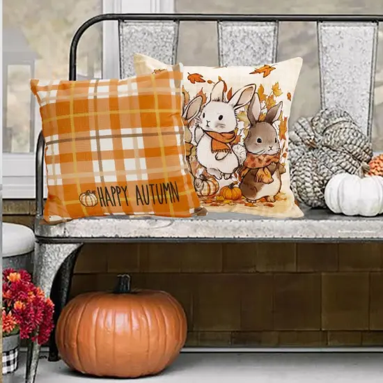 4 Pack Fall Pillow Covers Decoration {6}