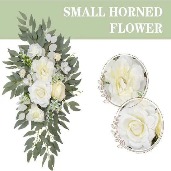 Set of 2 - Wedding Arch Flowers,Wedding Decor and Artificial Flower Arrangements {3}