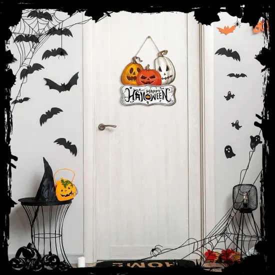 Halloween Welcome Door Sign Skeleton {4}