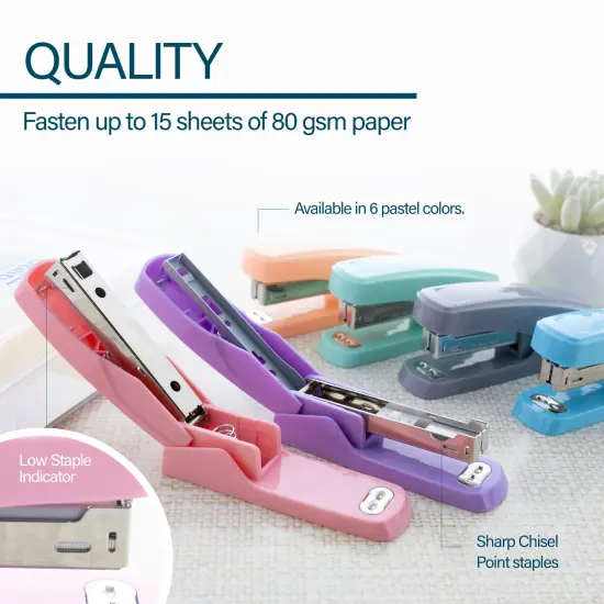 BAZIC Standard Stapler Pastel Color (26/6) {3}