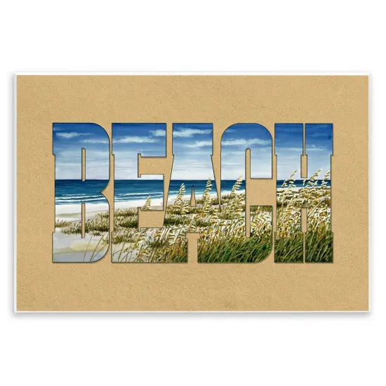 Stupell Industries Grassy Beach Typography Wall Plaque Art Design by Art Brands Holdings, LLC. {1}