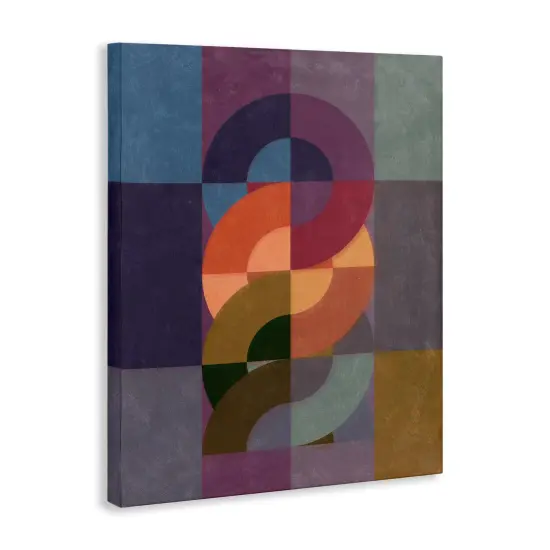 Stupell Industries Modern Interlocking Circles Canvas Wall Art Design by Victoria Barnes {3}