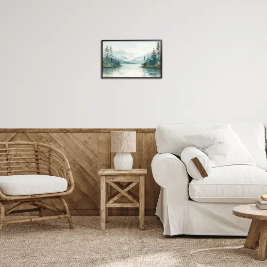 Stupell Industries Mountain Lake in Springtime Framed Giclee Wall Art Design by LSR Design Studio {2}