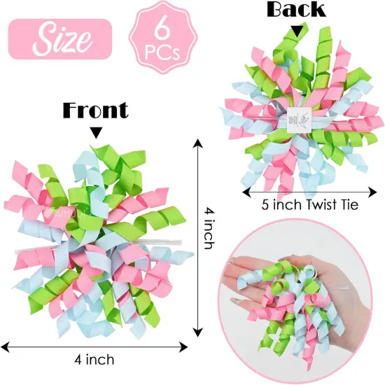 Easter Curly Bows - 4" Self-Adhesive Grosgrain Ribbon {2}