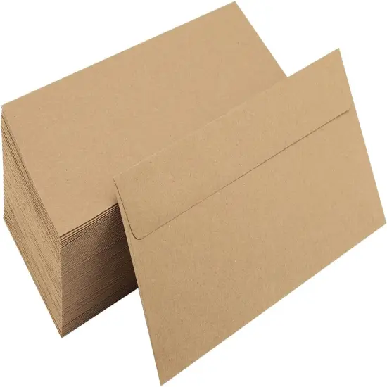 100 Pack #10 Business Envelopes 4-1/8 x 9-1/2 in Mailing Kraft Envelopes for Office, Business Letterhead, Invoices, letters, Secure Mailing, Unique Invitations & Announcements - 100% Recycled {1}