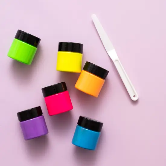 Vicki Boutin Mixed Media Neon Texture Paste Set-(6) Colors & (1) Palette Knife {5}