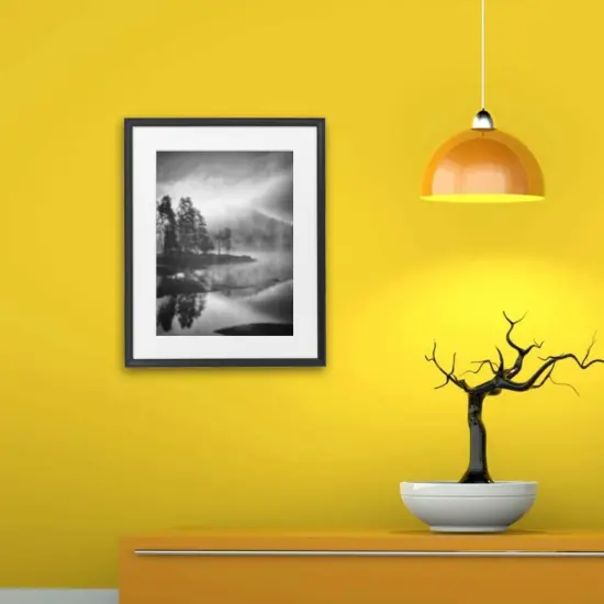 Black Frame with Mount, 16x20" &ndash; Horizontal/Vertical, No-Nail Hanging, Safe Front Protection! {2}