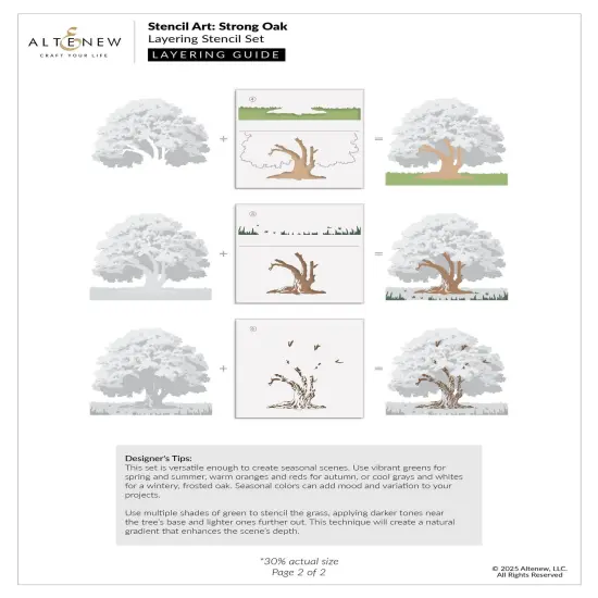 Stencil Art: Strong Oak Layering Stencil Set (6 in 1) {4}