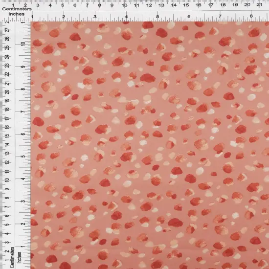 1 Yard Satin Conversational Print Fabric, 57/58&Prime; Wide 100% Polyester MAUVE {3}