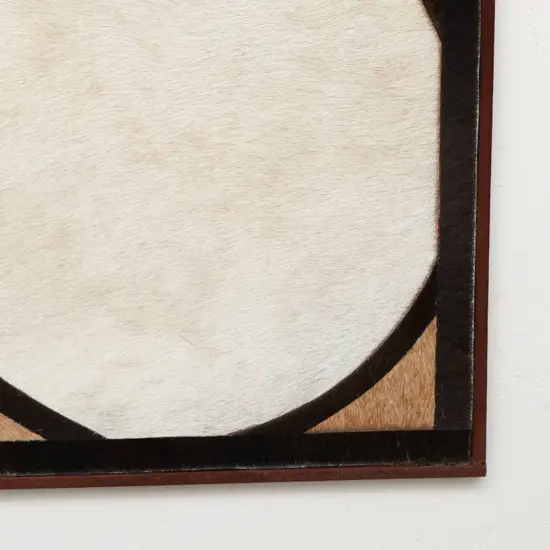 Hairon Leather Wall D&eacute;cor - Brown/Peach/White {2}