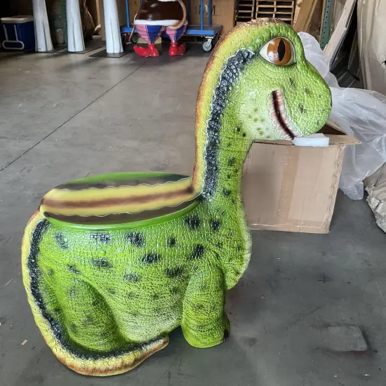 Child's Brachiosaurus Dinosaur Chair Statue {5}