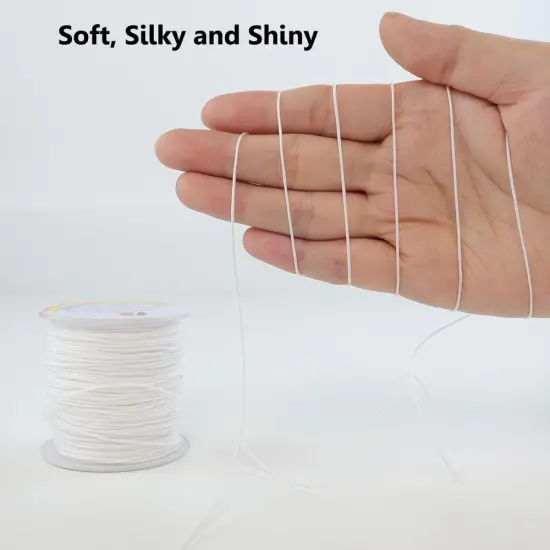 0.8mm Nylon String, Strong Bracelet String, Durable Nylon Cord for Jewelry Making, Bracelets, Beading, Necklaces, Rattail Braiding, Kumihimo, Wind Chimes, Blinds and Handicrafts {3}