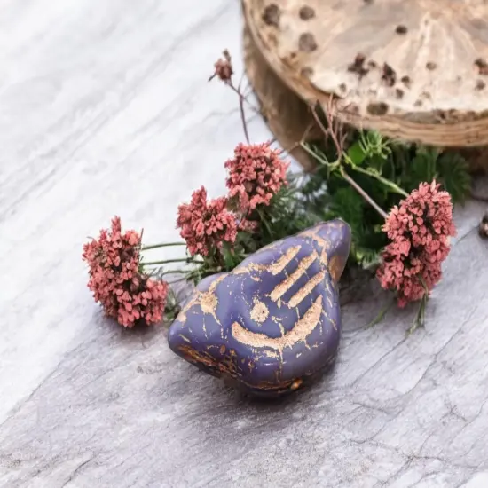 *6* 11x22mm Copper Washed Opaque Indigo Bird Beads {4}