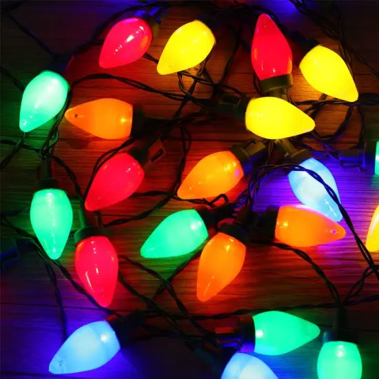 C7 Bulbs Christmas String Lights {4}