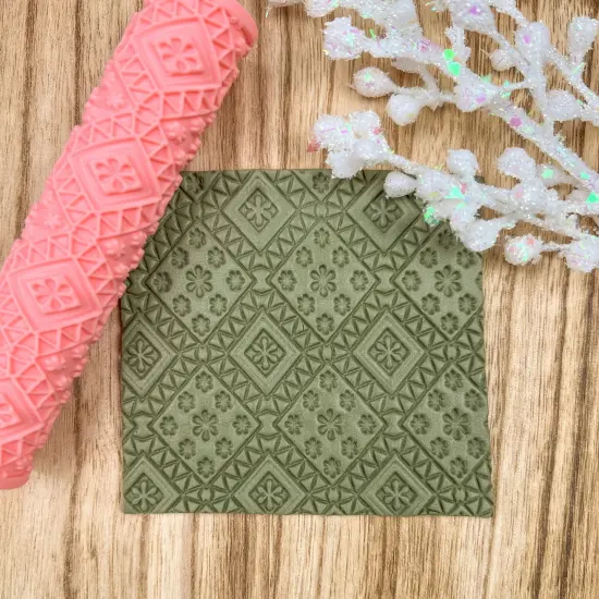 Quilt Snowflake Texture Roller {2}