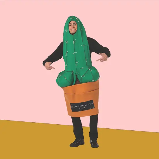 Funny Happy Cactus Adult Costume Tunic for Halloween Parties and Events {4}