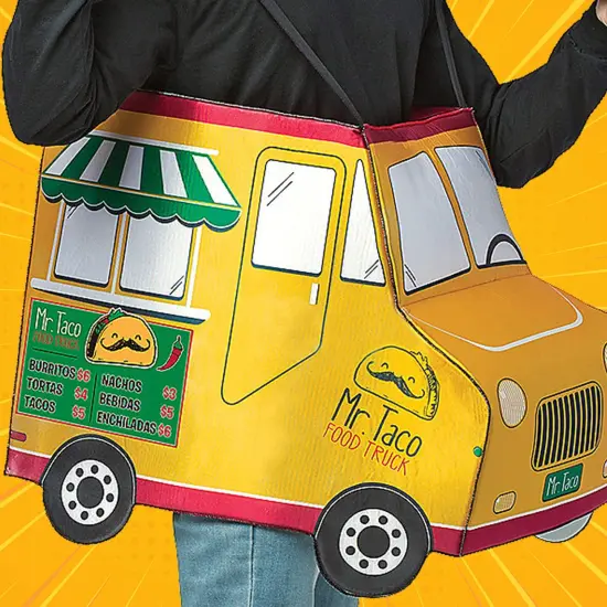 Mr. Taco Food Truck Adult Costume Tunic for Funny Foodie Halloween Outfit {6}