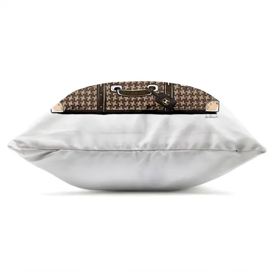 Stupell Industries Stacked Glam Suitcases Outdoor Printed Pillow design by Amanda Greenwood, 18 x 7 x 18 {3}