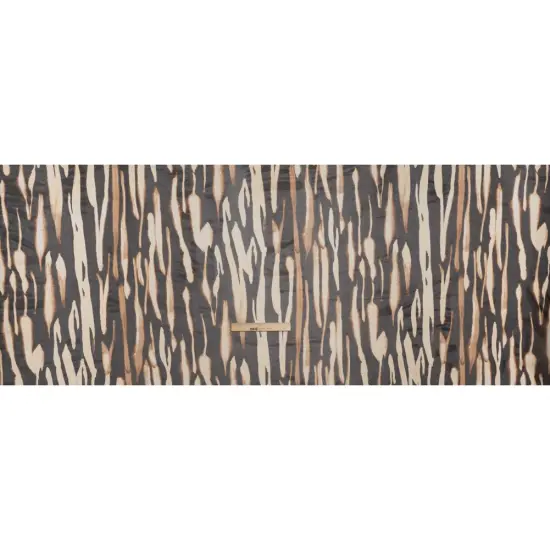 1 Yard Polyester Stretch Mesh Print Brown & Beige Painter Animal Stripes, 57" Wide {3}