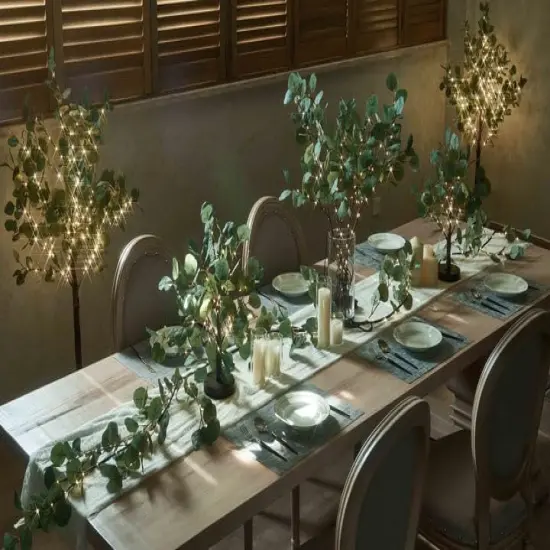 Battery Operated Faux Vine Lights with Timer {5}