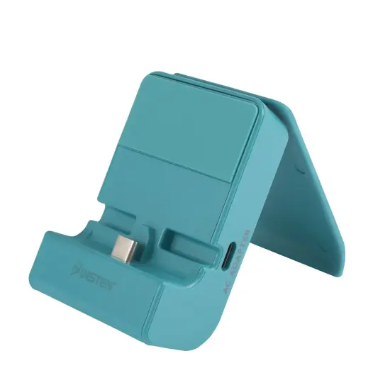 Insten For Nintendo Switch & OLED Model & Switch Lite Charging Dock, Adjustable Docking Station with USB C Port, Turquoise Blue {1}