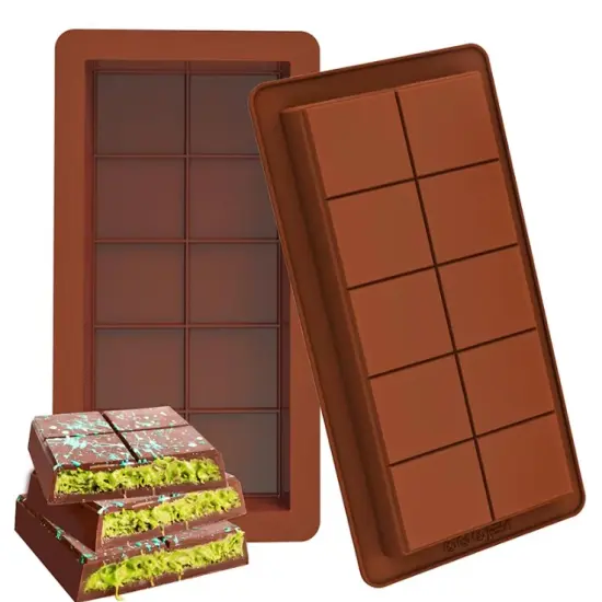 Chocolate bar Silicone Mold 1 Inch Deep {1}