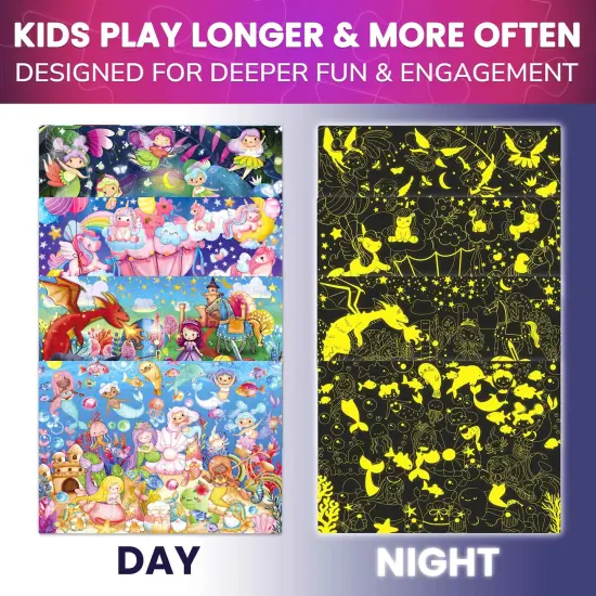 60 Piece Glow in The Dark Puzzles for Kids | Tale Heroes {5}