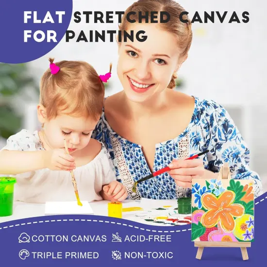 16 Pack Small Stretched Canvas (6x6 Inch) {3}