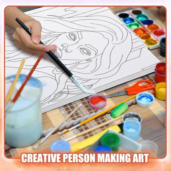 20 Pcs Stretched Pre Drawn Canvas - 8 x 10'' (Cool) {4}