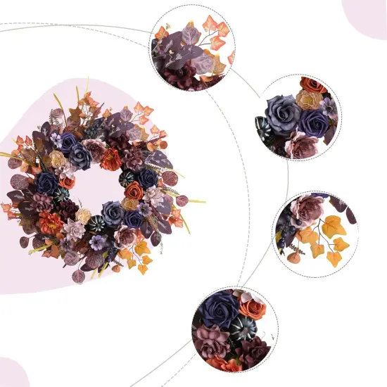 24 Inch Fall Autumn Wreath {2}