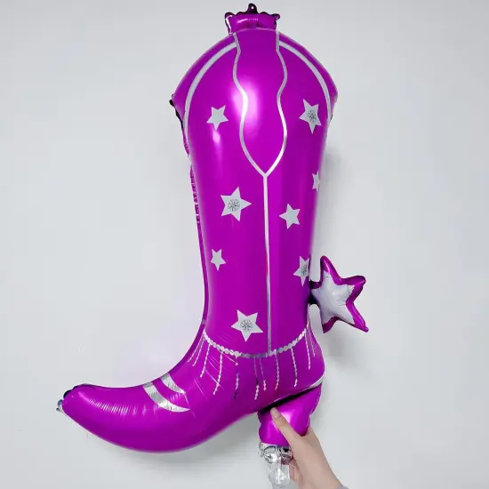6 Pcs Cowgirl Balloons 34 Inch Hot Pink (Pink) {3}