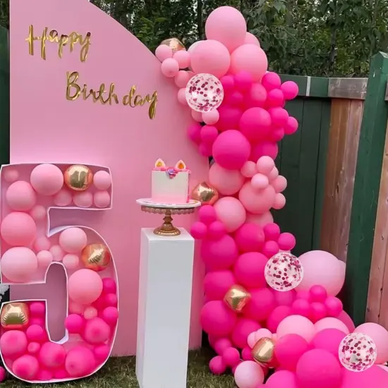 65pcs Hot Pink Balloons (Pink) {6}