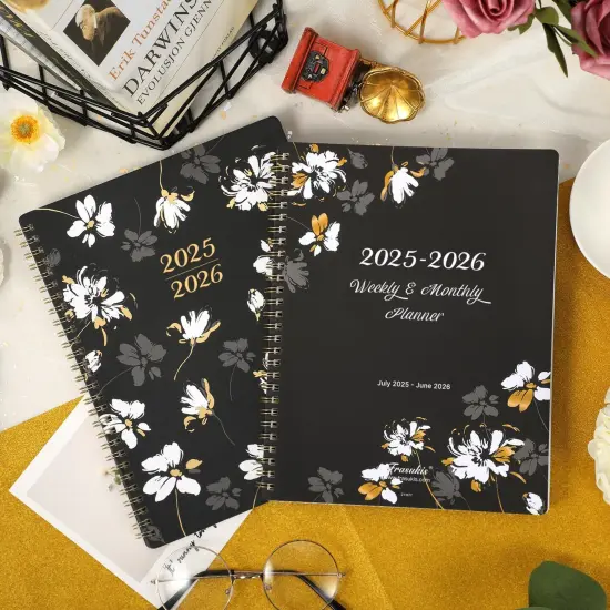 2025-2026 Planner - Weekly Monthly Planner from July 2025 - June 2026, Academic Calendar Planners 2025-2026 with To Do List, Tabs, Floral Cover {5}